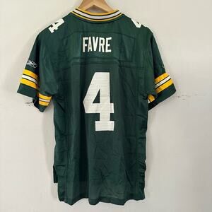 NFL Green Bay Packers Brett Favre‎ Jersey Green On Field Reebok Youth Size Large